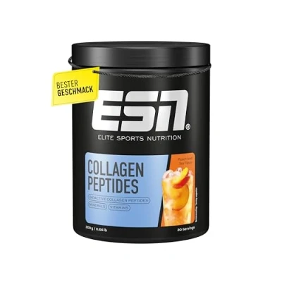 Abbildung von ESN Collagen Peptides, Peach Iced Tea, 300 g, Fördert Gelenkstabilität und Hautelastizität, Unterstützt Sehnen Bandgesundheit made in Germany