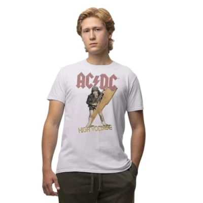 Abbildung von AC/DC Herren MEACDCRTS053 t Shirt Damen, weiß, XS