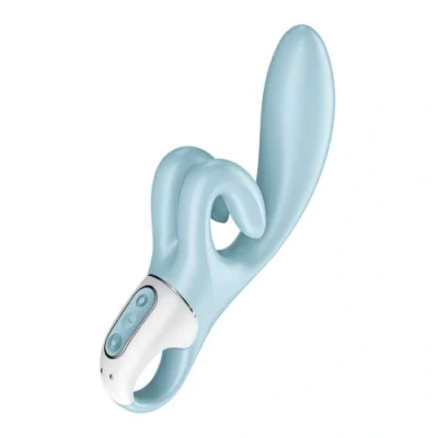 Abbildung von Satisfyer &#039;Touch Me&#039;, 22 cm, 3 Motoren, flexibel, ergonomischer Klitorisreizer, Farbe:hellblau