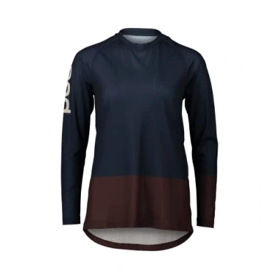 Abbildung von POC Damen W&#039;s Mtb Pure Ls Jersey T Shirt, Turmaline Navy/Axinite Brown, S