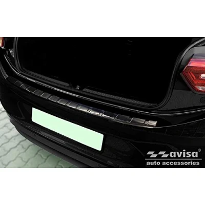 Abbildung von Avisa Schwarz Edelstahl Heckstoßstangenschutz kompatibel mit Volkswagen ID.3 2020 &#039;Ribs&#039;