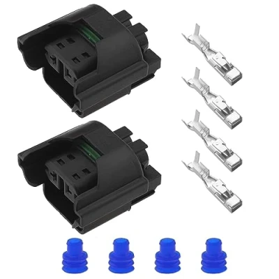 Abbildung von VGOL 2 Stück H11 Nebelscheinwerfer Anschlussstecker 3D0941165A Kompatibel mit Audi VW Lampenfassungen Wasserdichter Kabelbaum Stecker