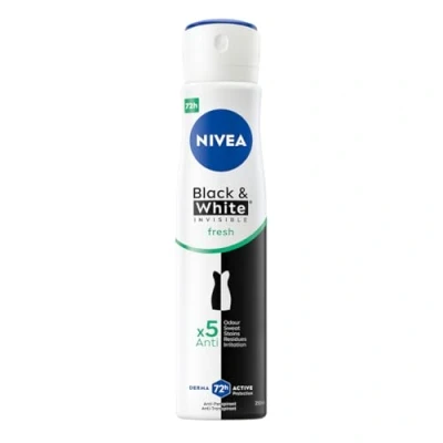 Abbildung von NIVEA Antiperspirant Black&amp;White Invisible Fresh spray, 250 ml