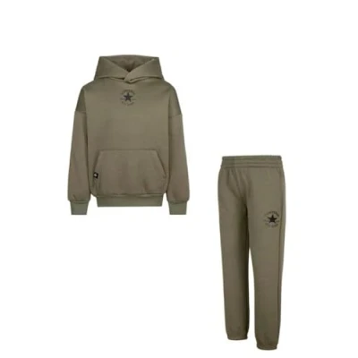 Abbildung von Converse Sustainable CORE Unisex SET Trainingsanzug für Kinder, Größe: 110 116, Khaki