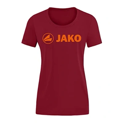 Abbildung von JAKO Damen T Shirt Promo, Weinrot/Neonorange, 38