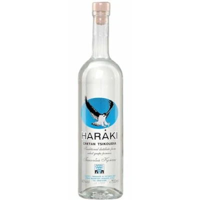 Abbildung von Raki von Kreta 40% 0,7l Haraki Kretaraki Tsikoudia 100% Destillat