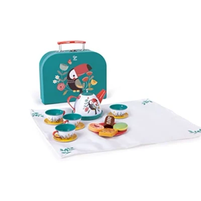 Abbildung von Hape Spielset Teestunde, Tee Set mit Koffer, Küchenzubehör, auch für unterwegs