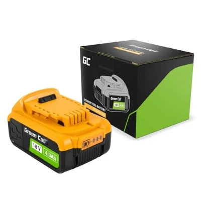 Abbildung von Green Cell (4Ah 18V Li Ion) Akku 4000mAh Ersatzakku für DeWalt XR DCB182 DCB184 DCB200 DCB201 DCB180 DCB181 mit Batterieladeanzeige Kein Memory Effekt