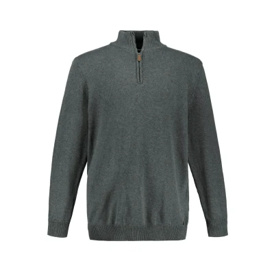 Abbildung von JP1880 Strickpullover graumelange, Herren, Größe: 3XL, Grau melange