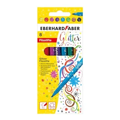 Abbildung von Viltstiften glitter assorti etui uitwasbaar