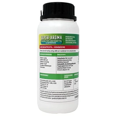 Abbildung von Himbeere Konzentrat 280 ml Super Aroma für die Lebensmittelindustrie und Enthusiasten Lebensmittelaroma Backaroma Aromatropfen Geschmackstropfen zum Kochen, Backen &amp; Mixen