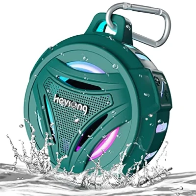 Abbildung von HEYSONG Bluetooth Lautsprecher, Musikbox Tragbarer LED Licht Kabelloser Box mit IPX7 Wasserschutz, Dualen Bass Treibern, 36H Akku, True Wireless Stereo Speaker für Outdoor, Auto, Party, Dusche Grün