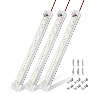 Abbildung von Afaneep 12 V Lichtleiste, LED Lampe, 108 Innenbeleuchtung fürs Auto mit Schalter, Beleuchtung, für Wohnmobil, Lieferwagen, Bus, Boot, Caravan, Küche, Bar, LKW, Camper (3 Stück)