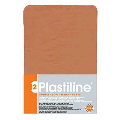 Abbildung von J. Herbin 7350T Plastiline, 750g, Härte weich, ideal zum Modellieren, 100% wiederverwendbar, Ockerrot