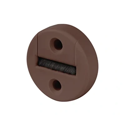 Abbildung von BAUHELD® Rolladen Gurtführung Aufputz [5 Stück] Maxi Gurtdurchführung mit Bürstendichtung [Made in Germany] Für Rolladengurt 23mm geeignet [Rund] Zweiteilig Lochabstand 25mm Braun