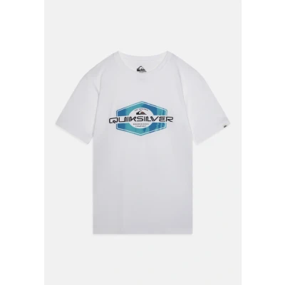 Abbildung von Quiksilver Locked UP Unisex Tshirt print für Kinder, Größe: 176, White