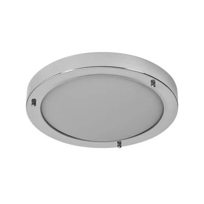 Abbildung von LEDVANCE BATHROOM CLASSIC ROUND Badezimmer Deckenleuchte 280mm, Chrom, E27 Sockel, kann mit smarter Lampe bestückt werden, hochwertige Verarbeitung, Zylinderform, IP44 Schutzklasse