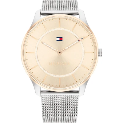 Abbildung von Tommy Hilfiger CASE Bezel Dialbracelet Uhr silvercoloured, Damen, Größe: One Size, Silver coloured