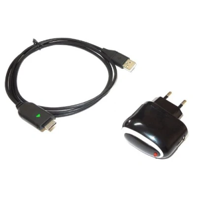 Abbildung von mr!tech 2in1 USB Sync/Ladegerät Set für Samsung ES55.., PL20..., ST30..., WB210... und viele weitere Siehe Liste!