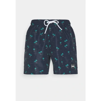Abbildung von Urban Classics B T Pattern Badeshorts, Herren, Größe: 3XL, Dark blue