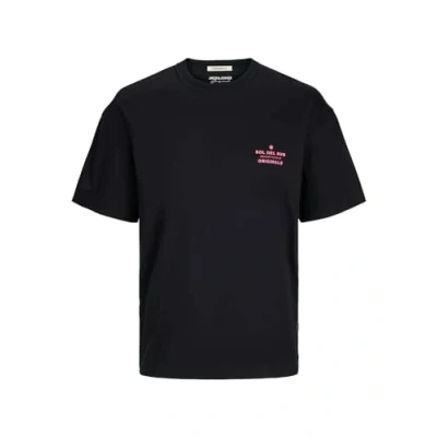 Abbildung von Jack &amp; Jones Jormykonos BACK TEE CREW NECK Tshirt print, Herren, Größe: Large, Black