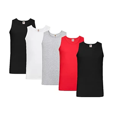 Abbildung von Fruit of the Loom Herren Unterhemd M L XL XXL 3XL 4XL auch Farbsets (5erPack), 5X Grau + 1 HL Kauf Notizblock