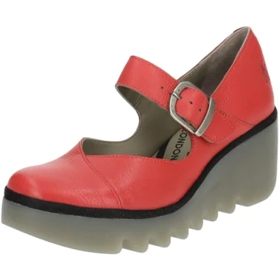 Abbildung von Fly London Plateaupumps, Damen, Größe: 38, Raspberry Schuhe