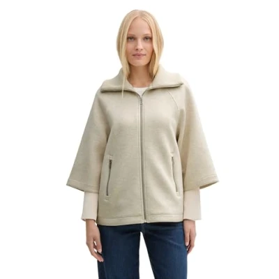 Abbildung von TOM Tailor CAPE Jacket Übergangsjacke, Damen, Größe: XL, Sand stone beige melange