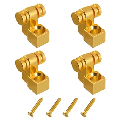 Abbildung von HUAREW Guitar Roller String Trees Retainer Guides für E Gitarre Bass mit Schraube, 4 Stück(Gold)