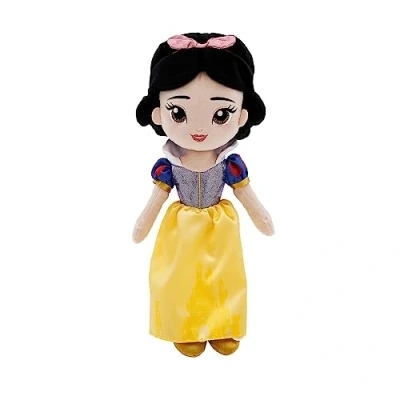 Abbildung von Disney Store Offizielle Schneewittchen Kuschelpuppe, und die Sieben Zwerge, 35 cm, Plüschprinzessin mit Gestickten Details, Geeignet ab Geburt