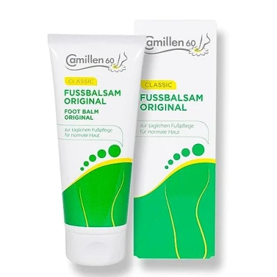 Abbildung von Fussbalsam Original Camillen 60, Fußcreme, Balsam mit Kamillenöl, Azulen, Kampfer, 200 ml