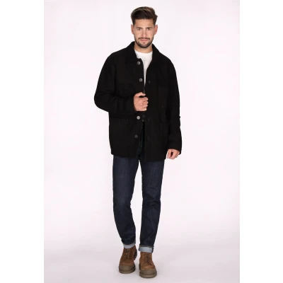 Abbildung von DREIMASTER Vintage Men&#039;s Jacket XXL / Schwarz 100% Goat Suede