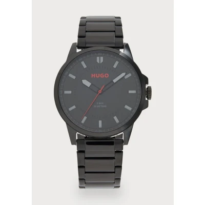 Abbildung von HUGO First Uhr, Herren, Größe: One Size, Black/black