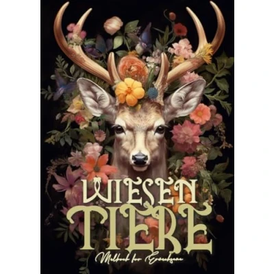 Abbildung von Wiesentiere Blumen und Tiere Graustufen Malbuch für Erwachsene: Ausmalbuch ... 64 S.DE