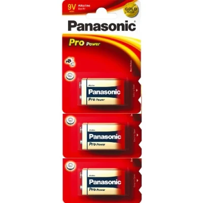 Abbildung von Panasonic 6LR61PPG Pro Power Gold Alkaline Batterien (9 V), 3er Pack