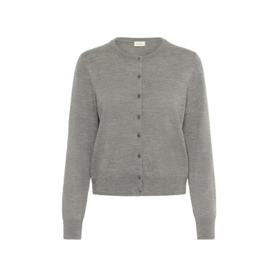 Abbildung von Part Two Strickjacke, Damen, Größe: Large, Medium grey melange