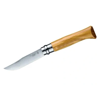 Abbildung von Opinel Taschenmesser Klappmesser No 8 Taschenmesser, Messer Eiche Olive Walnuss Bubinga Stahl
