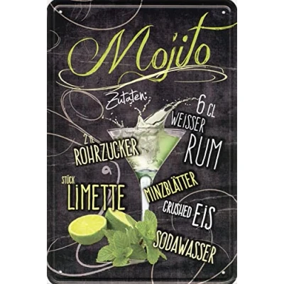 Abbildung von Geschenkeparadies 24 Deko Blechschild 20x30cm Mojito