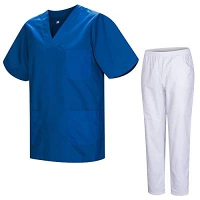 Abbildung von MISEMIYA Unisex Schrubb Set Medizinische Uniform mit Oberteil und Hose 817 8312 BLANCO Small, Azul 37