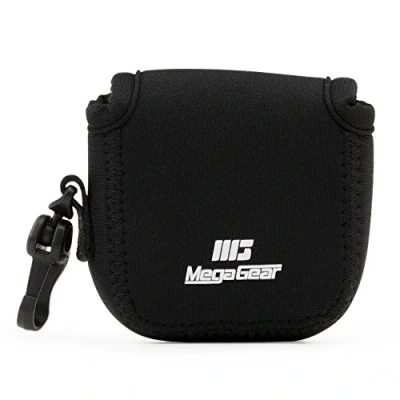 Abbildung von MegaGear MG1311 GoPro Hero 7, 6, 5, Sony DSC RX0 Ultraleichte Kameratasche aus Neopren, mit Karabiner Haken Schwarz