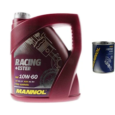 Abbildung von 4L Motoröl MANNOL Racing + Ester 10W 60 1x Motor Flush ADDITIV