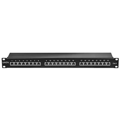 Abbildung von Lindy Cat.6 Patchpanel 24p STP 1HE Schwarz