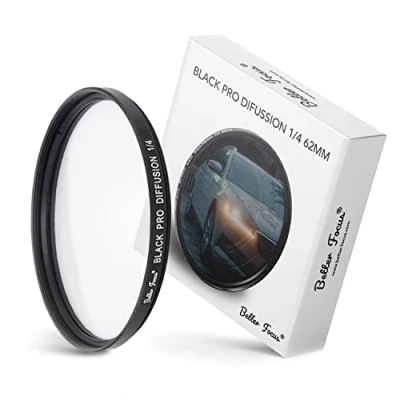 Abbildung von Better Focus Black Diffusion Pro Mist Filter 1/4 62mm Glow Effect Cinebloom Promist