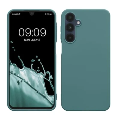 Abbildung von kwmobile Hülle kompatibel mit Samsung Galaxy A16 5G weiches TPU Silikon Case Cover geeignet für kabelloses Laden Arctic Night