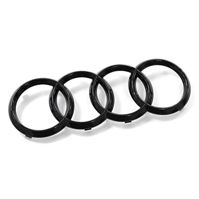 Abbildung von Audi 8W0071801 Ringe Emblem Kühlergrill Logo, schwarz *** nur für S Line Exterieur (PR Code 2K7) Größe vor dem Kauf messen!