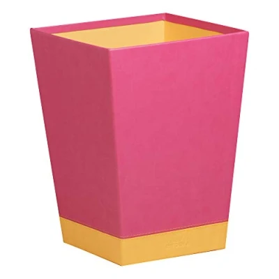 Abbildung von Rhodia 318922C Papierkorb (24 x 24 32 cm, praktisch und strapazierfähig, Kunstleder, elegant, ideal für Ihr Büro) 1 Stück, himbeer