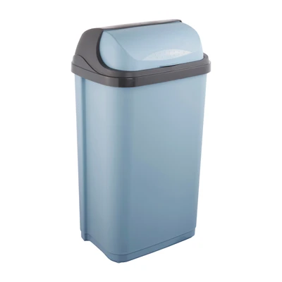 Abbildung von keeeper Abfallbehälter mit Rolldeckel, 50 l, 39 x 29,5 67,5 cm, Rasmus, Blau (Nordic Blue)