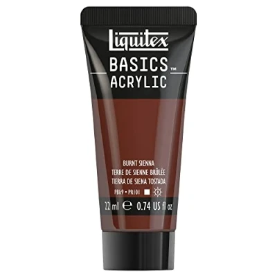 Abbildung von Liquitex 8870446​ Basics Acrylfarbe Siena Gebrannt​, 22ml Tube, lichtecht, wasserfest, zum Malen und Dekorieren von Holz, Metall, Keramik, Kunststoff, Leinwand