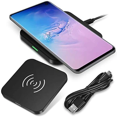 Abbildung von QI Wireless Ladestation kompatibel mit Samsung Galaxy S23 S22 S21 S10+ S10e S10 S9+ S9 S8 Note 10 9 8 Kabellos Charger Induktives Schnellladegerät, Smartphone:Samsung