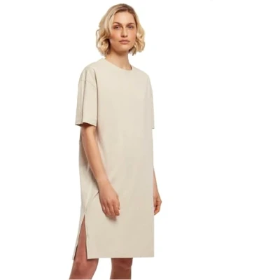 Abbildung von Urban Classics SLIT TEE Jerseykleid, Damen, Größe: Large, Beige